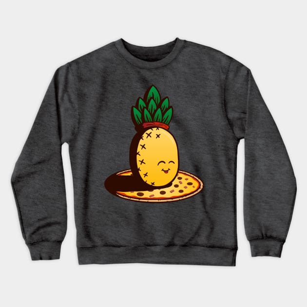 Pineapple on Pizza Crewneck Sweatshirt by Ratatosk